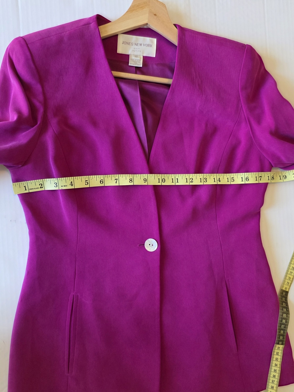 Jones new york 2 Pices Silk Magenta Pant Suit Women Quiet Luxury Minimalist Sz 8 - Picture 5 of 14
